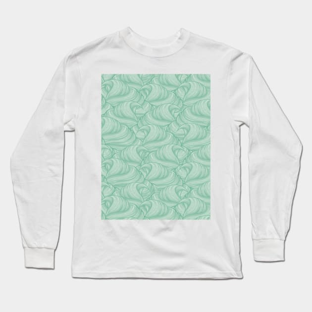 Fluffy and Creamy Pastel Colored Soft Served Ice Cream Surface Pattern Long Sleeve T-Shirt by zarya_kiqo